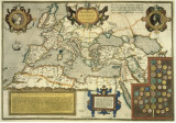 Map of the Roman Empire Stretched Canvas Print by Abraham Ortelius