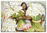 Vendedora De Alcatraces Affiches par Diego Rivera