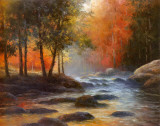 Rocks and Stream  Prints by T. C. Chiu