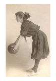 Lady in Bloomers with Medicine Ball, Art Print