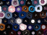Close-up of Fabric Rolls in Akasaka District of Tokyo, Japan Photographic Print by Nancy & Steve Ross