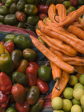 Peppers Displayed in Market, Cuzco, Peru Photographic Print by John & Lisa Merrill