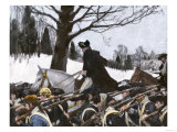George Washington Marching the Continental Army to Valley Forge Winter Camp Giclee Print