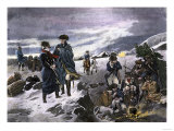 General George Washington and the Marquis de Lafayette at Valley Forge Winter Camp Giclee Print