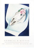 Horse's Skull with Pink Rose Posters par Georgia O'Keeffe