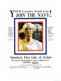 Join the Navy, Your country Needs You, c.1916 Giclee Print by Rolf Armstrong