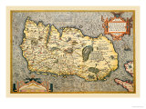 Map of Ireland Giclee Print by Abraham Ortelius