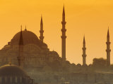 Suleymaniye Complex from Galata Bridge, Istanbul, Turkey, Europe Photographic Print by Upperhall Ltd