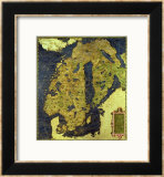 Map of Sixteenth Century Scandinavia, from the "Sala Delle Carte Geografiche" Framed Giclee Print by Stefano And Danti Bonsignori