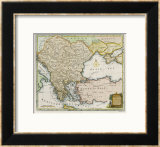 Map Showing Turkey in Europe and Its Neighbouring European States of the Balkans Framed Giclee Print by T. Conder