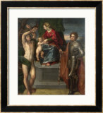 Madonna Enthroned with Child and Saints, Conserved at the Galleria Estense in Modena Framed Giclee Print by Dosso Dossi