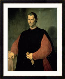 Portrait of Niccolo Machiavelli Framed Giclee Print by Santi Di Tito