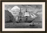 Hms "Beagle" the Ship in Which Charles Darwin Sailed in the Straits of Magellan Framed Giclee Print by R.t. Pritchett