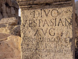 Inscription on Stone in the Great Court, Lebanon, Middle East Photographic Print by Fred Friberg