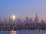 St. Kilda Harbour and Melbourne Skyline, Melbourne, Victoria, Australia, Pacific Photographic Print by Jochen Schlenker