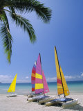 Sail Boats on Chaweng Beach, East Coast, Koh Samui (Ko Samui), Thailand Photographic Print by Robert Francis