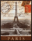 Destination Paris Framed Canvas Print by Tina Chaden