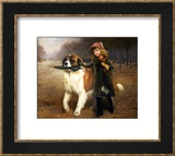 Off to School Estampe encadrée par Charles Burton Barber