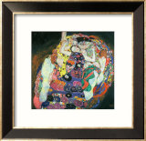 The Maiden, 1913 Estampe encadrée par Gustav Klimt