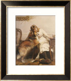 Coeurs tendres Estampe encadrée par Charles Burton Barber