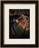 The Dance at the Moulin Rouge: Detail Showing Valentin Dessose Estampe encadrée par Henri de Toulouse-Lautrec