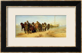 The Boatmen on the Volga, 1870-73 Estampe encadrée par Ilya Efimovich Repin