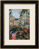 The Rue Saint-Denis, Celebration of June 30, 1878 Estampe encadrée par Claude Monet