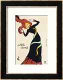 Jane Avril Music Hall Performer Gerahmter Giclée-Druck von Henri de Toulouse-Lautrec