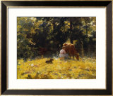 Milking Time, 1889 Gerahmter Giclée-Druck von Charles Courtney Curran