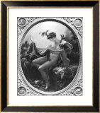 Portrait of Miss Lange as Danae, 1799 Estampe encadrée par Anne-Louis Girodet de Roussy-Trioson