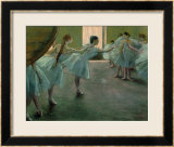 Dancers at Rehearsal, 1875-1877 Estampe encadrée par Edgar Degas