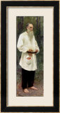 Portrait of Lev Tolstoy (1828-1910) 1901 Estampe encadrée par Ilya Efimovich Repin