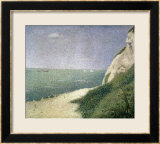 Beach at Bas Butin, Honfleur, 1886 Estampe encadrée par Georges Seurat