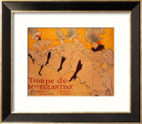 La Troupe De Mlle. Eglantine Estampe encadrée par Henri de Toulouse-Lautrec