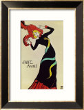 Dancer Jane Avril, Poster Gerahmter Giclée-Druck von Henri de Toulouse-Lautrec