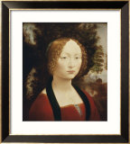 Ginevra De'Benci Gerahmter Giclée-Druck von Leonardo da Vinci 