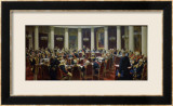 The Sitting of the Supreme Council Estampe encadrée par Ilya Efimovich Repin
