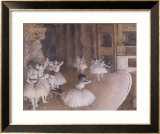 Ballet Rehearsal on the Stage, 1874 Estampe encadrée par Edgar Degas