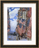 The Fourth of July, 1916 Gerahmter Giclée-Druck von Frederick Childe Hassam
