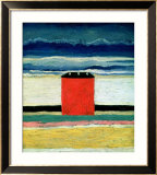 Red House, 1932 Estampe encadrée par Kasimir Malevich