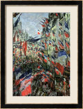 The Rue Saint-Denis, Celebration of June 30, 1878 Estampe encadrée par Claude Monet
