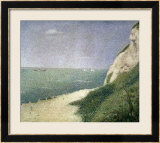 Beach at Bas Butin, Honfleur, 1886 Estampe encadrée par Georges Seurat