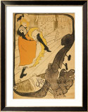 Jane Avril Estampe encadrée par Henri de Toulouse-Lautrec