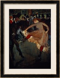 The Dance at the Moulin Rouge: Detail Showing Valentin Dessose Estampe encadrée par Henri de Toulouse-Lautrec
