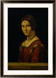 Portrait of a Lady from the Court of Milan, circa 1490-95 Gerahmter Giclée-Druck von Leonardo da Vinci 