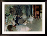 La répétition d'un ballet sur scène, 1878-79 Estampe encadrée par Edgar Degas