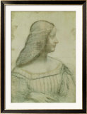Portrait of Isabella D'Este (1474-1539) Gerahmter Giclée-Druck von Leonardo da Vinci 