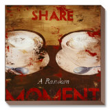 Share a Random Moment Stretched Canvas Print by Rodney White