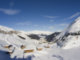 Huts, Hintertux Glacier, Mayrhofen Ski Resort, Zillertal Valley, Austrian Tyrol, Austria Photographic Print by Chris Kober