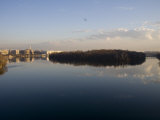 Jet Reflects in the Potomac River above Roosevelt Island Photographic Print by Stephen St. John